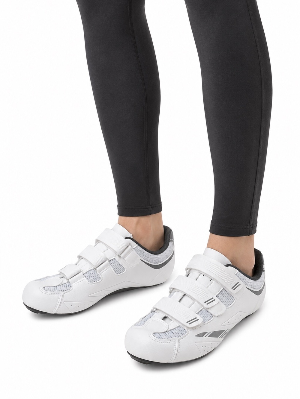 Size 10 Tommaso Pista 100 Women’s Cycling Shoes‎ White Silver SPD Delta